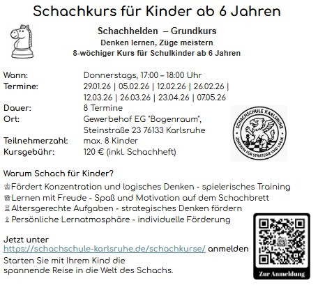 Schachkurse für Grundschüler